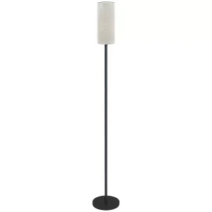 1 floor lamp-zwart – moderne standing lamp met stoffen kap-E27-voetfitting-ideaal als lamp voor woonkamer of bedroom lamp voor sfeerverlichting – adventskalender 2025