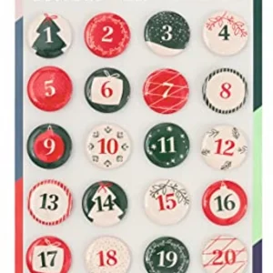 Adventskalender knoppen met cijfers voor geschenken en zakjes van 1 tot 24