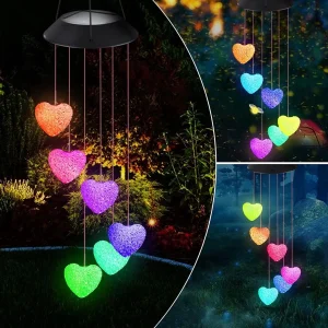 Wind Chime – LED – Waterproof – Colour Changing – Indoor Outdoor – Garden Party – Patio – Yard – Balcony Decoration – Valentine’s Day Gift
