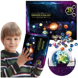 Zolta – Adventskalender Planeten Kosmos – Educatieve Sleutelhangers – Hoge Kwaliteit – 24 Stuks