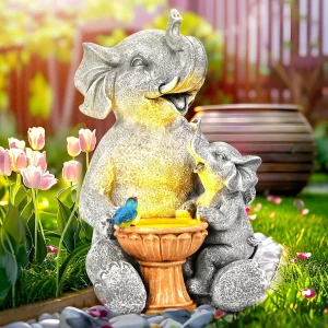 Zonne-tuinbeeld olifant – unieke tuindecoratie – perfect cadeau
